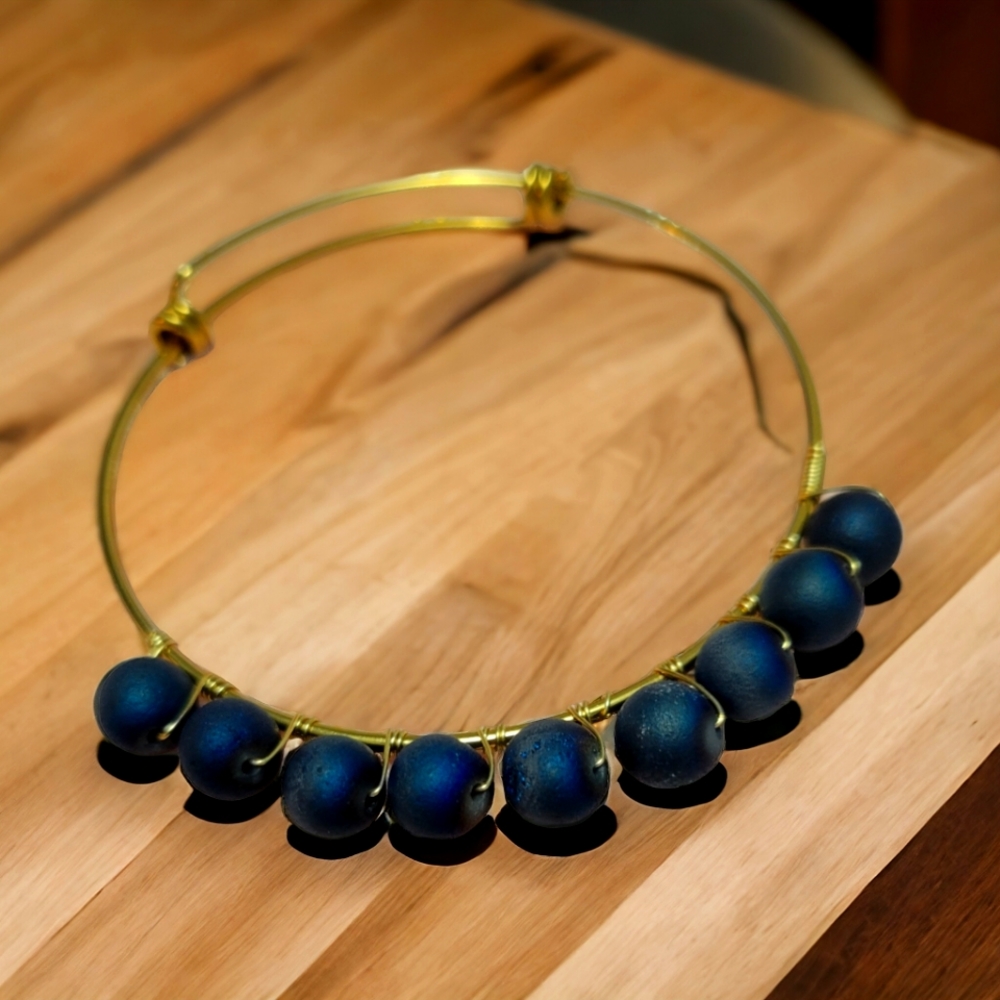 Handmade bead gold bracelet